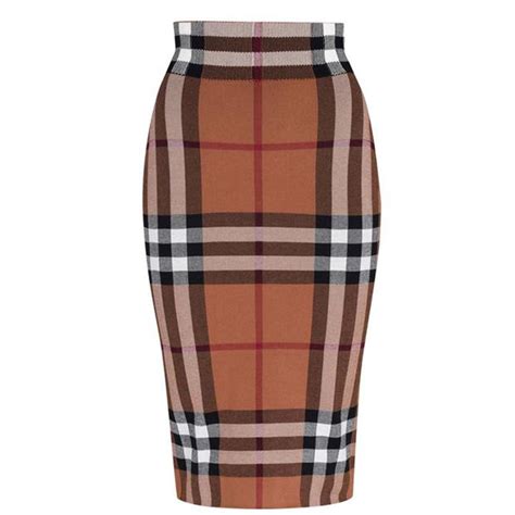 burberry london women's plaid black blue white pencil skirt|Burberry skirts for women.